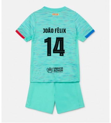 Barcelona Joao Felix #14 Tredje trøje Børn 2023-24 Kort ærmer (+ korte bukser)